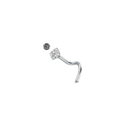 AceFun Piercing nez titane G23 pour femmes et hommes avec cubique zircone 2mmdiamond formé Lbijouxbijoux de nez — Vis : 20 g - 3 mm