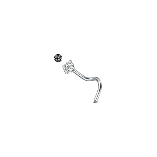 AceFun Piercing nez titane G23 pour femmes et hommes avec cubique zircone 2mmdiamond formé Lbijouxbijoux de nez — Vis-20G-2.5mm