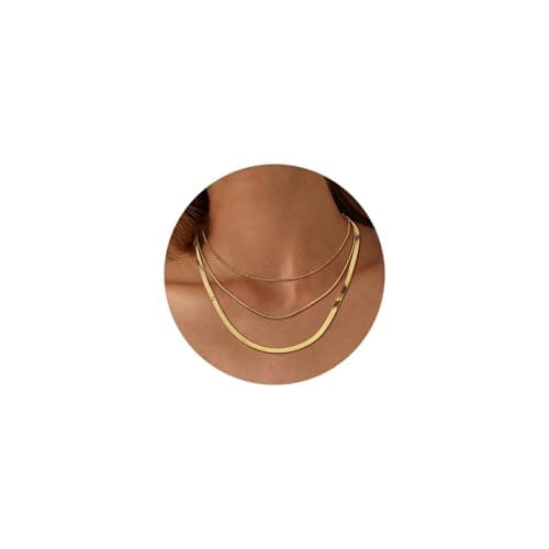 Adramata 3 Pieces Colliers Réglables Or Argent Femme Boho Colliers Perle Usine Recycled Standard 100 — bleu marine