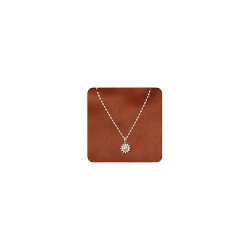 Collier Or Femme Plaqué 14K Pendentif Soleil Résistant à l'Eau Cadeau Femmes Filles — Collier soleil or C