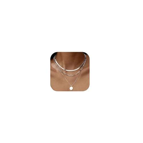 Collier femme acier inoxydable plaqué or 14K réglable et empilable Adramata — Pendentif Pièce-Argent