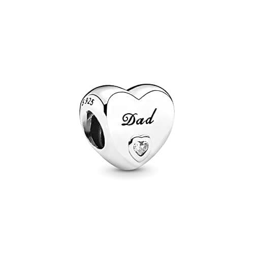 Pendentif Lkwidi Femme Charms Argent Sterling 925 Famille Amour Animaux Zircon Cubique Femmes Bracelet — Dad Heart