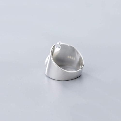 XUEQI 925 Argent Romantique Anneau Minimaliste pour Femme Éclatant Cadeau Bijoux Festif Étudiante Style École