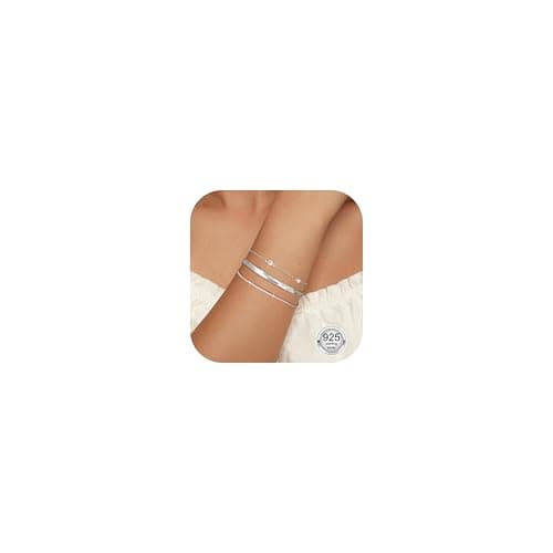 Bracelet CASSIECA Sterling Silver Femme Empilable et Reglable en Or pour Femmes et Fillesappropriées pour Tous Les Événe — 3PCS B