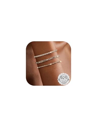 Filigrane Milacolato Bracelet Argent 925 Plaqué Or 16 Carats Femme Bijoux Accessoires pour Femme Filles