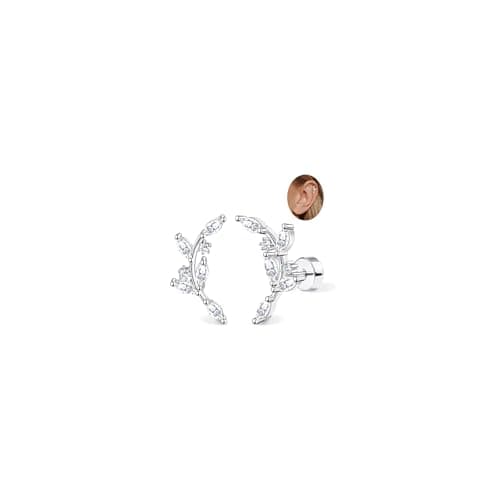 Adramata Acier Inoxydable Piercing Femmes Conch Tragus Helix 16G Argent Hypoallergénique Recycled Standard 100