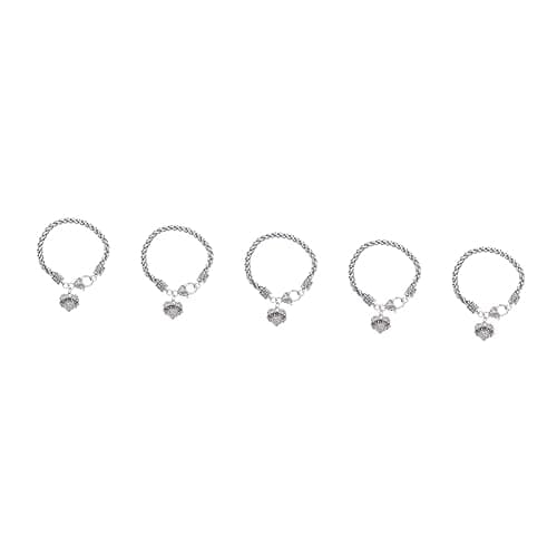 GALPADA Bijou Coeur Strass 5 Pièces Amitié Bracelet Couple Décoratif Charme Couleur Délicat — argentx5pcs