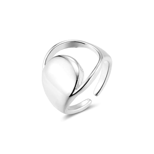 ALEXCRAFT Bague Argent 925 Femme Élégante et Hypoallergénique, Cadeaux de Bijoux pour Fille, Mère et Copine — A-Argent