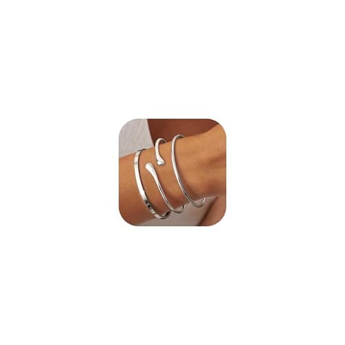 YADOCA Or Acier Inoxydable Plaqué Or 18 Carats Bracelets Femme Bijoux pour Femmes Mode Élégant Accessoire — Argent