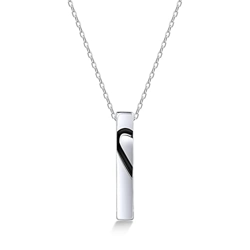 Collier ethnique en argent 925 pour femme, idée cadeau Fête des Mères - Skcess Collier cœur casse-tête amitié
