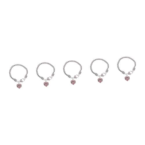 GALPADA Bijou Coeur Strass 5 Pièces Amitié Bracelet Couple Décoratif Charme Couleur Délicat — rosex5pcs