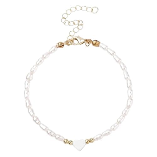 Bracelet perles Love Heart en pierres précieuses pour femme Occasions spéciales Bijou simple et chic 8mm