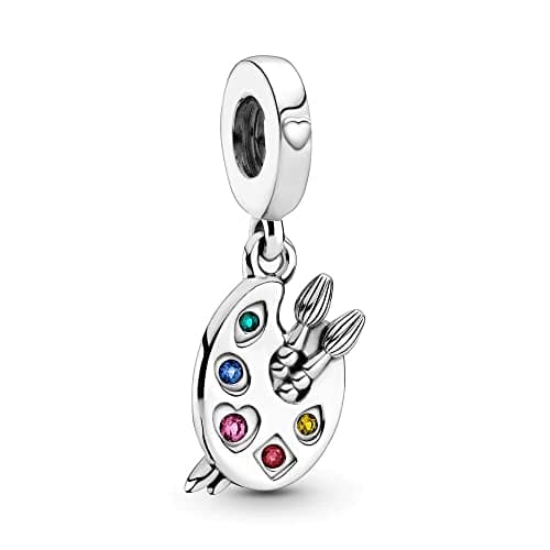 Pendentif Lkwidi Femme Charms Argent Sterling 925 Famille Amour Animaux Zircon Cubique Femmes Bracelet — Artist's Palette Dangle