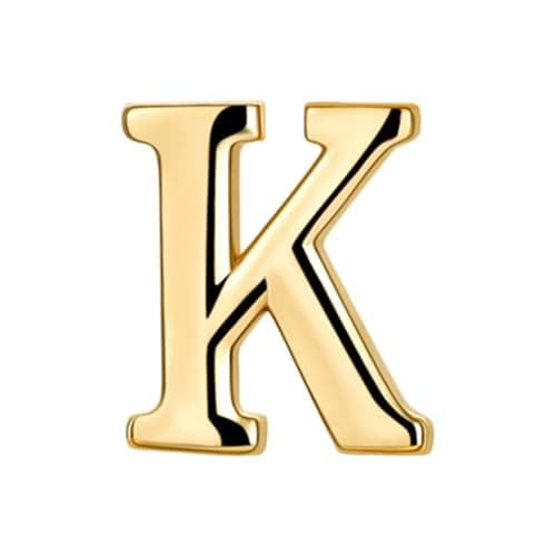 Collier DOUBLE TINGN Or 14K, Pendentif PERSONNALISÉ Lettre A-Z, Idée CADEAU Anniversaire Fille, Fête des Mères, Saint Va — K