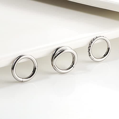 Adramata Piercings 3 Pièces Acier Chirurgical pour Femme Grossesse et Bijoux d'Oreille