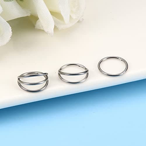 Anneau Clicker Adramata pour Piercing Femmes 18G 8mm 10mm Or Toné 100% RecycléSeptum Boucles D'oreilles en Acier Chirurg