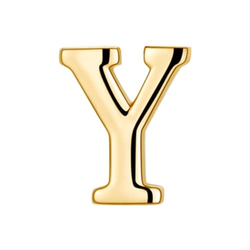 Collier DOUBLE TINGN Or 14K, Pendentif PERSONNALISÉ Lettre A-Z, Idée CADEAU Anniversaire Fille, Fête des Mères, Saint Va — Y