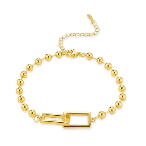 Bracelet Argent 925 Femme Étoile Lune Zircon Réglable Noël Anniversaire Diplômé Cadeaux Femme Fille — F-or