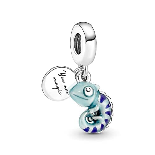 Pendentif Lkwidi Femme Charms Argent Sterling 925 Famille Amour Animaux Zircon Cubique Femmes Bracelet — Color-changing Chameleon Dangle