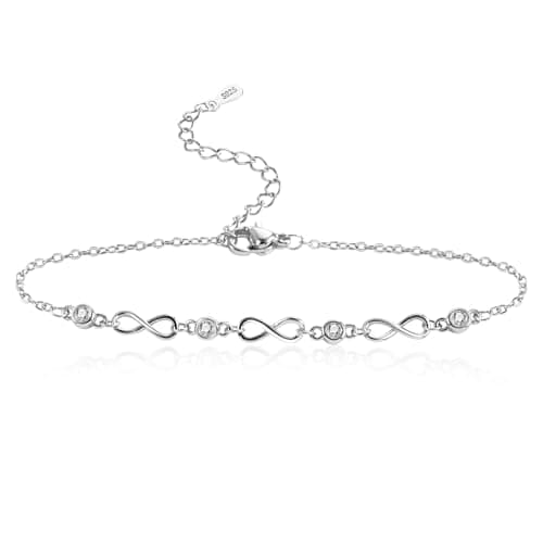 Bracelet Argent 925 Femme Étoile Lune Zircon Réglable Noël Anniversaire Diplômé Cadeaux Femme Fille — Infini-argent
