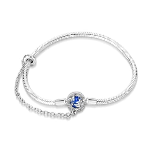 Bracelet en argent sterling 925 femme avec fermoir coeur Saint Valentin CMB051 — PAB006