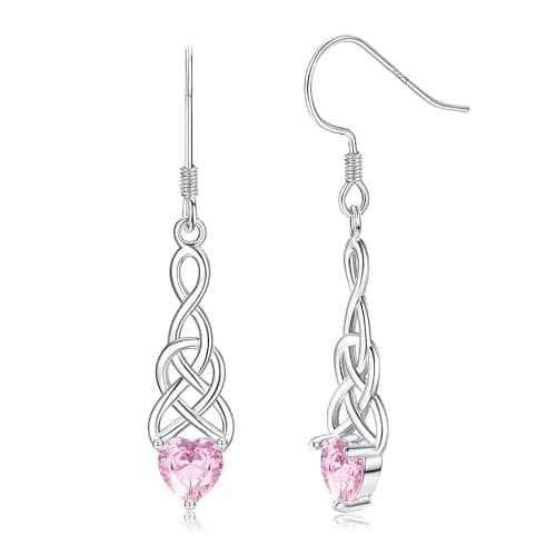 Adramata Boucles d'Oreilles Femme Argent 925 Pierre de Naissance Cœur Vintage Fantaisie
Adramata Boucles d'Oreilles Femm
