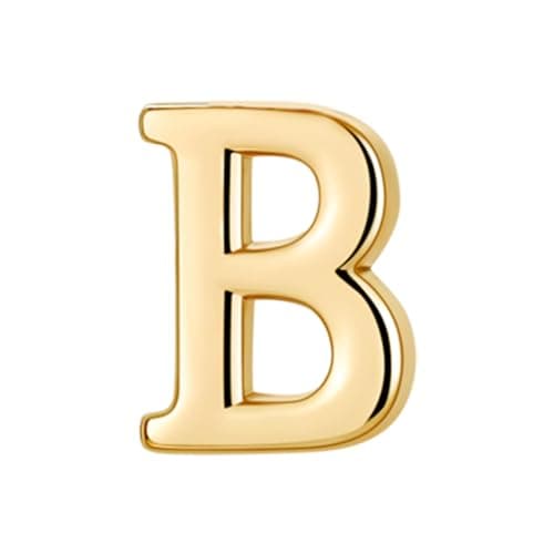 Collier DOUBLE TINGN Or 14K, Pendentif PERSONNALISÉ Lettre A-Z, Idée CADEAU Anniversaire Fille, Fête des Mères, Saint Va — B