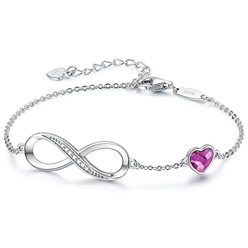 Bracelet LOUISA SECRET Femme Argent 925 Infini Noël Anniversaire Maman — Argent + violet