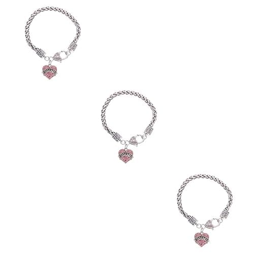 GALPADA Bijou Coeur Strass 5 Pièces Amitié Bracelet Couple Décoratif Charme Couleur Délicat — rosex3pcs