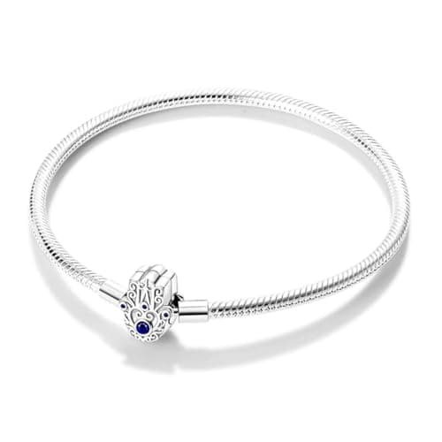 Bracelet en argent sterling 925 femme avec fermoir coeur Saint Valentin CMB051 — KJB010