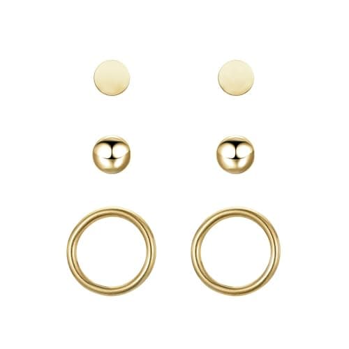 BONNYBIRD® Boucles d'Oreilles Acier Inoxydable Femme "BonnyClassic" - Résistance à l'eau & Bien Toléré Par la Peau | Or — BonnyClassic Or