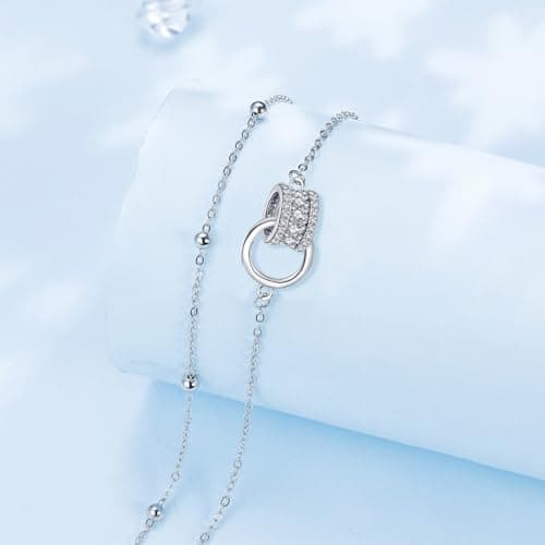 Arrebol Bracelet Femme Argent Sterling 925 Original Cadeau Noël pour Femmes Épouse Mère Réglable