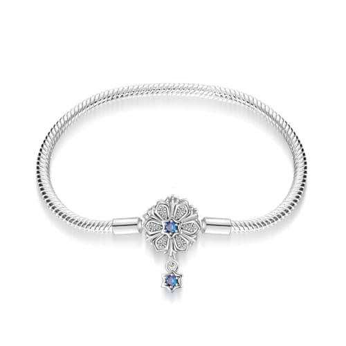 Bracelet Pandora Femme Charmes Coeur Ortie Argent 925 Cadeau Noël Anniversaire Mères — PAB007