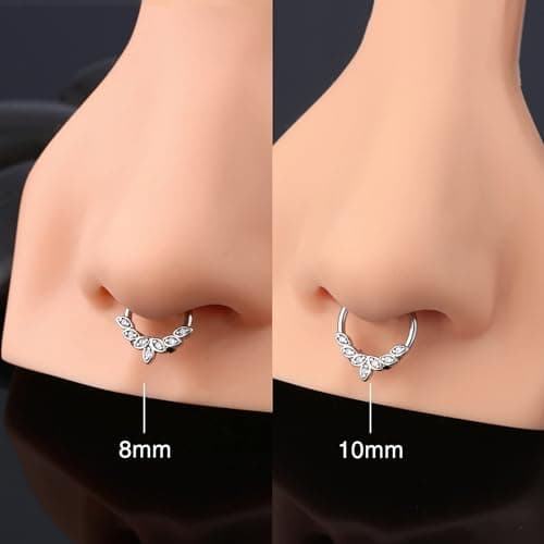 Boucles D'Oreilles Adramata Daith Femme 16G Cartilage Acier Inoxydable Helix Tragus Cerceau Nez Piercing Bijoux Or Rose