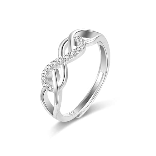 ALEXCRAFT Bague Argent 925 Femme Élégante et Hypoallergénique, Cadeaux de Bijoux pour Fille, Mère et Copine — C