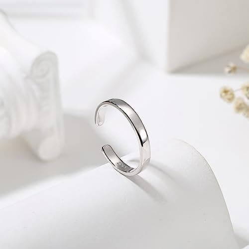Bague Femme Chriscoco Argent 925 Réglable Fiançailles Mariage 1/2/3/4/5/6/8/10/15MM