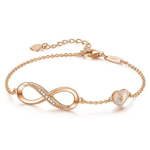 Bracelet LOUISA SECRET Femme Argent 925 Infini Noël Anniversaire Maman — Or rose + jaune