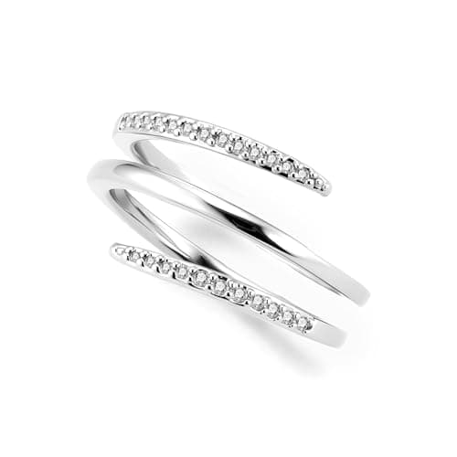 ALEXCRAFT Bague Argent 925 Femme Élégante et Hypoallergénique, Cadeaux de Bijoux pour Fille, Mère et Copine