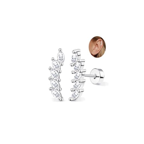 Adramata Acier Inoxydable Piercing Femmes Conch Tragus Helix 16G Argent Hypoallergénique Recycled Standard 100 — Argent-Classique