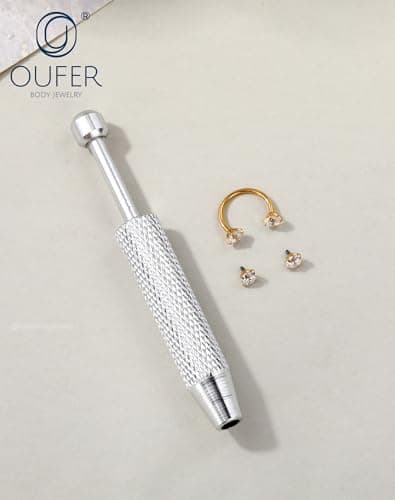Anneaux de nez OUFER 20 g/18 g - En acier chirurgical 316L - Pour lèvre, sourcil, hélix, daith, oreille - Bijoux de pier