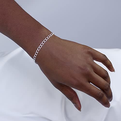 Boîte de joyaux en argent 925 pour charmes - Bracelet fermoir mousqueton 14-19cm - Accessoires de bijouterie