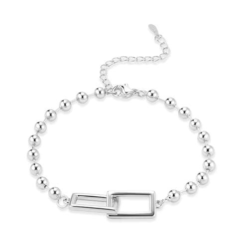 Bracelet Argent 925 Femme Étoile Lune Zircon Réglable Noël Anniversaire Diplômé Cadeaux Femme Fille