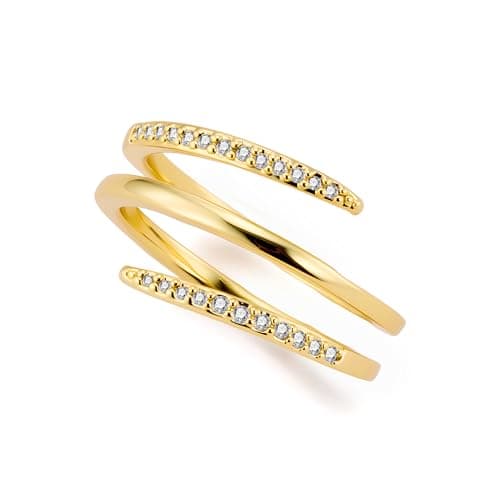 ALEXCRAFT Bague Argent 925 Femme Élégante et Hypoallergénique, Cadeaux de Bijoux pour Fille, Mère et Copine — I-or