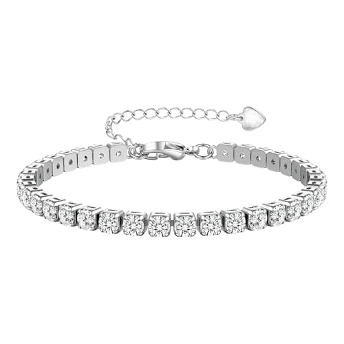 Bracelet Adramata Femme Brillant Tennis Chaîne Réglable 3/4/5MM Argent Or Recyclé Standard 100 — Argent