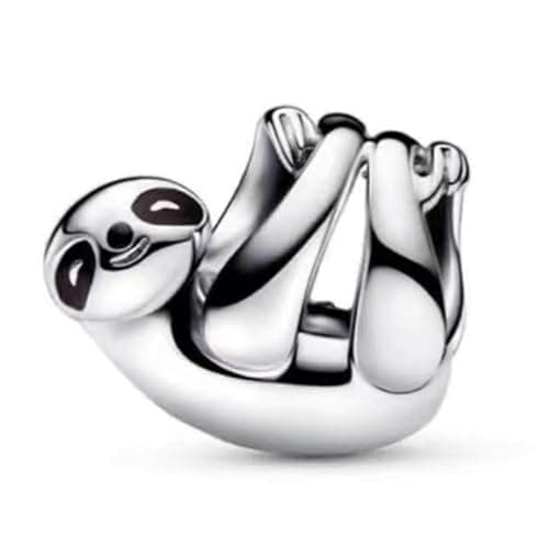 Amuefer 925 argent charms bracelet collier pendentif perles charmé papillons, amour, cadeaux pour mère anniversaire, tor — B-Hanging Sloth
