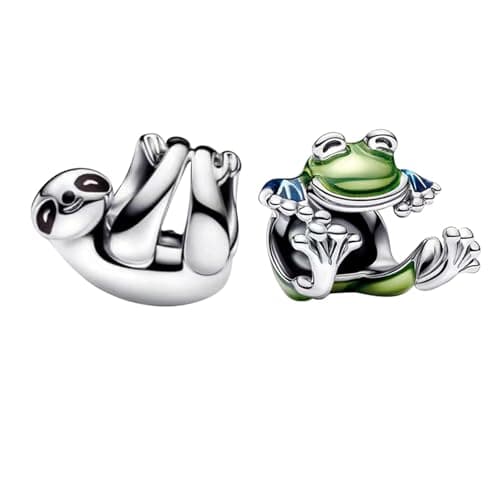 Amuefer 925 argent charms bracelet collier pendentif perles charmé papillons, amour, cadeaux pour mère anniversaire, tor — B-Rainforest Friends