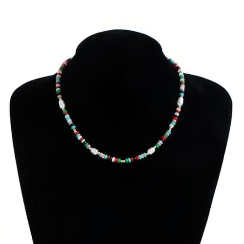 Collier tour de cou boho en perles de rocaille pour femmes FTCทัศ