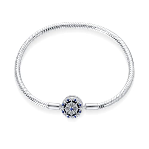 Bracelet Pandora Femme Charmes Coeur Ortie Argent 925 Cadeau Noël Anniversaire Mères — PAB010