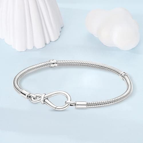 ChenYuTe 925 bracelet serpent argent sterling femme, cadeau élégant bijoux fête des mères Saint-Valentin, anniversaire N