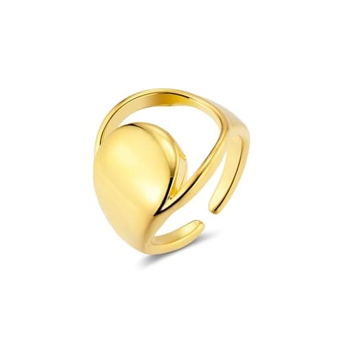 ALEXCRAFT Bague Argent 925 Femme Élégante et Hypoallergénique, Cadeaux de Bijoux pour Fille, Mère et Copine — A-Or